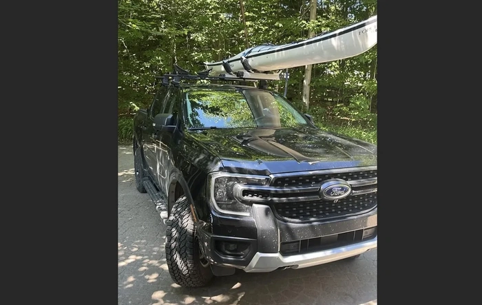 18' sea kayak transport on the roof!