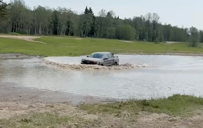Water crossing the XLT Ranger