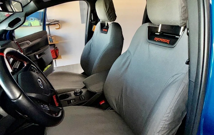 HOW TO DIY - Ranger Raptor TigerTough front seat covers, factory video
