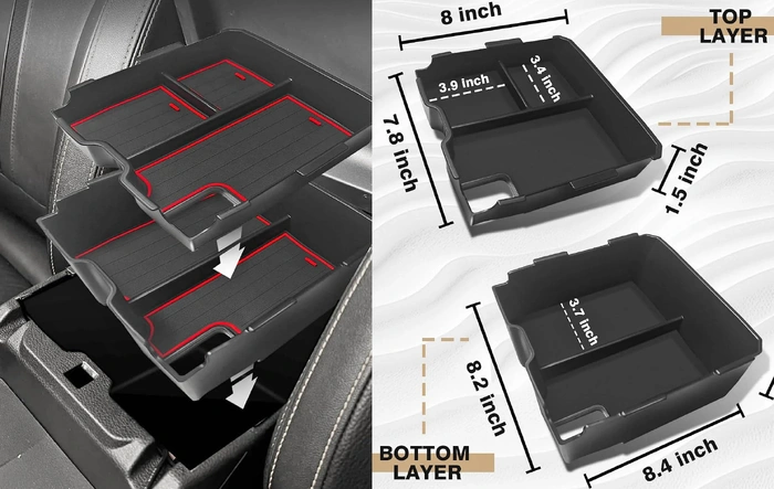 Two Layer Console Organizer - simple storage fix for your Ranger