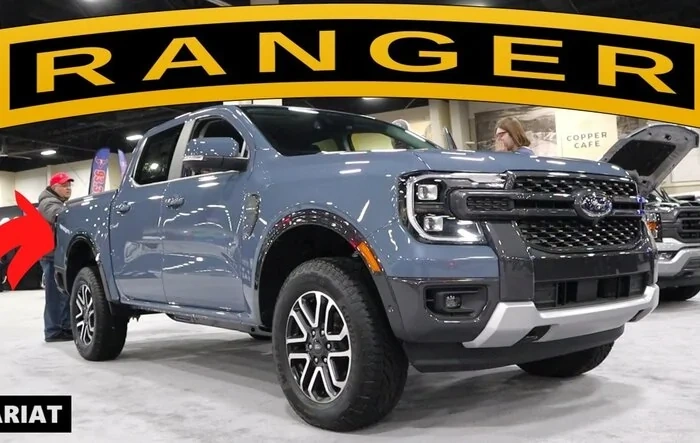 Azure Gray Metallic 2024 Ford Ranger Lariat @ Utah Auto Show