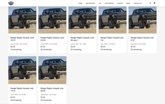 Ranger Raptor Assault School site & registration are live!