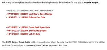 Ford Ranger 2023 Ford Ranger (P703N) Production Timeline & Info Thread Ranger 22 to 23